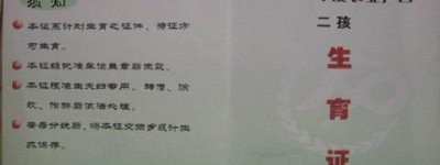 四川二胎生育证样本